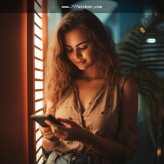 Pessoa acessando jogo online pelo celular com atenção ao valor da aposta