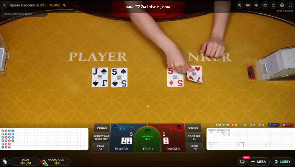 Mesa online de Speed Baccarat A em ambiente de cassino digital