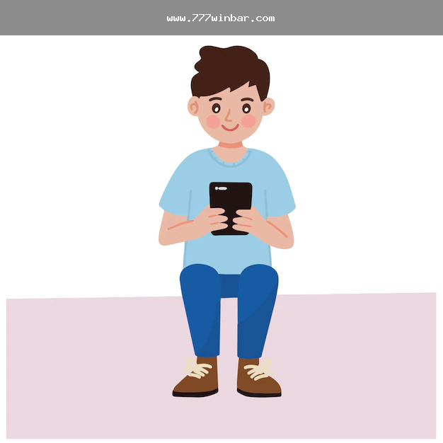Pessoa usando celular com limites de aposta definidos antes de jogar