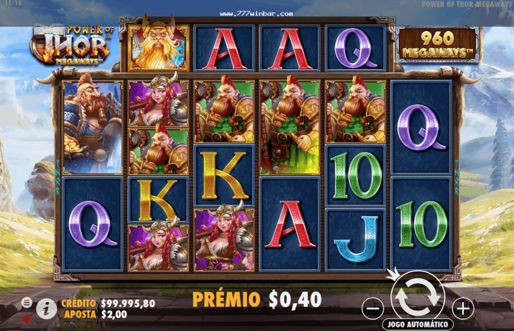 Slot Megaways com tema mitológico e rolos dinâmicos